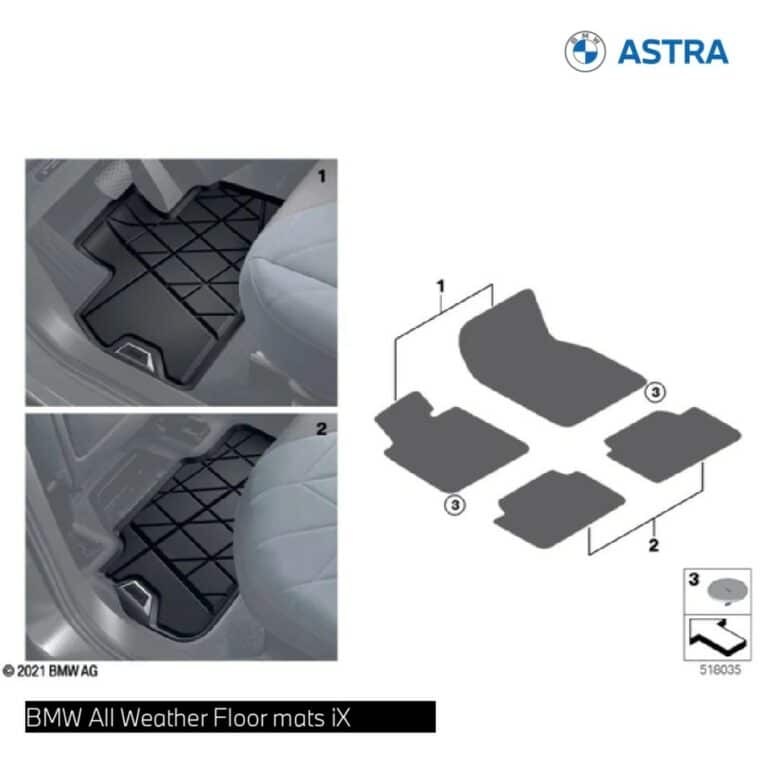 BMW All Weather Floor mats - Rear iX - Image 4