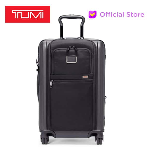 TUM I Alpha Hybrid International Expandable 4 Wheeled Carry-On - Black